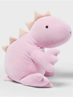 Pillowfort Pink Plush Dinosaur with Cream Spikes